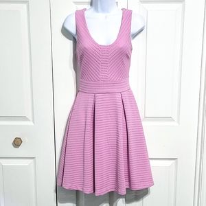 Jennifer Lopez Skater Flair Dress Dusty Rose Pink Lilac